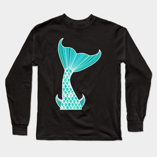 MERMAID Tail Blues Long Sleeve T-Shirt